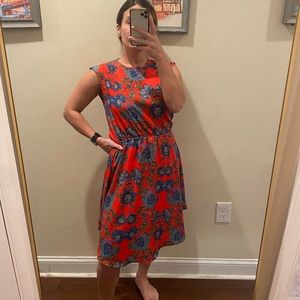 Collective Concepts Cap Sleeve Floral Sheath Dress